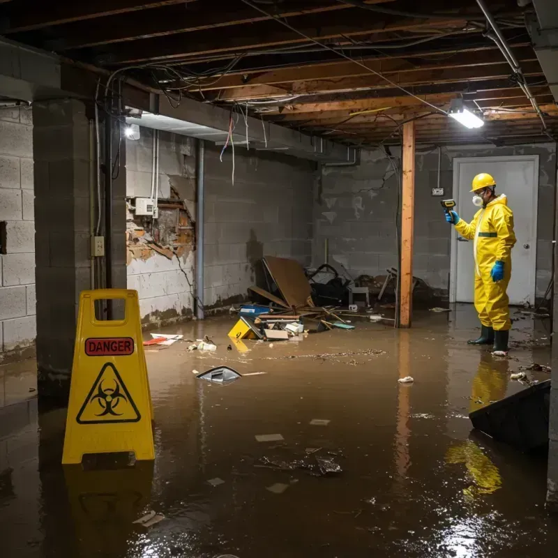 Flooded Basement Electrical Hazard in Beaver County, PA Property