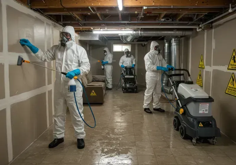 Basement Moisture Removal and Structural Drying process in Beaver County, PA